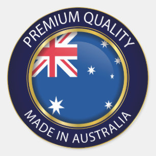 Adesivo Feito no selo de Austrália, bandeira australiana
