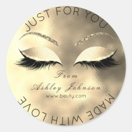 Adesivo Feito Por Glitter Lashes Belo Glam Dourado Makeup