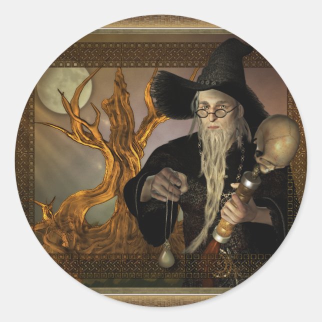 Adesivo Feixes de Ilustração de Fantasia Magica de Assiste (Frente)