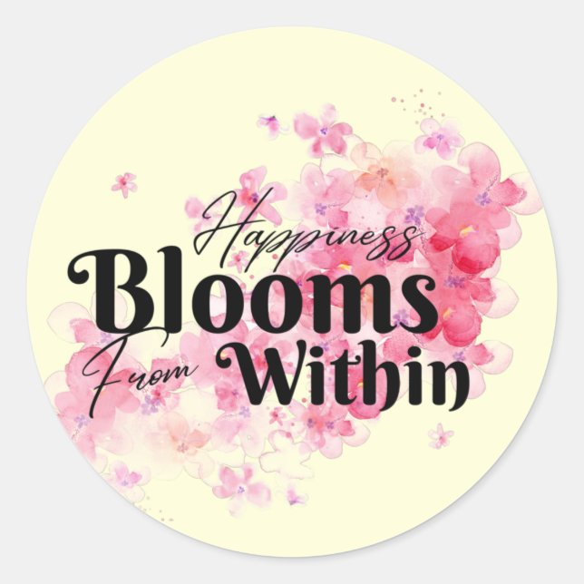 Adesivo Felicidade Bloomia de Dentro (Frente)