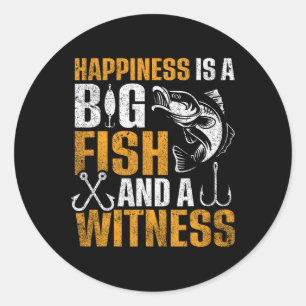 Adesivo Felicidade é um grande peixe e uma testemunha