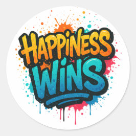 Adesivo Felicidade ganha Design Grafite