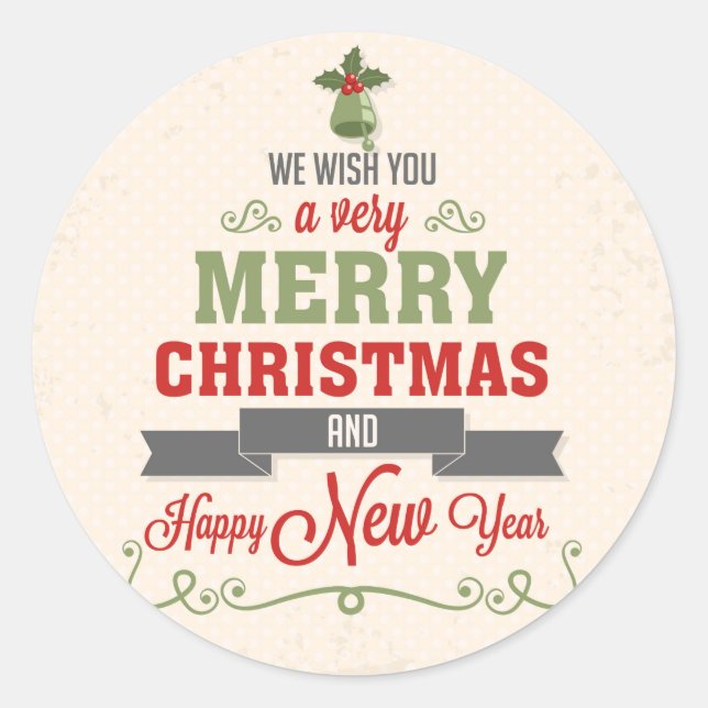 Adesivo Felicitación de navidad (Frente)