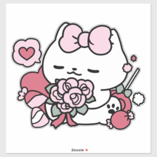 Adesivo Feline o Amor - Design de Gato do Namorados