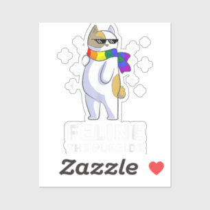 Adesivo Feline O Gato De Orgulho gay LGBT De Purride