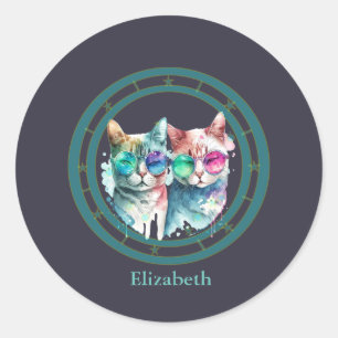 Adesivo Felinos casal dia dos namorados Engraçado