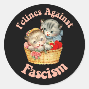 Adesivo Felinos Contra o Fascismo