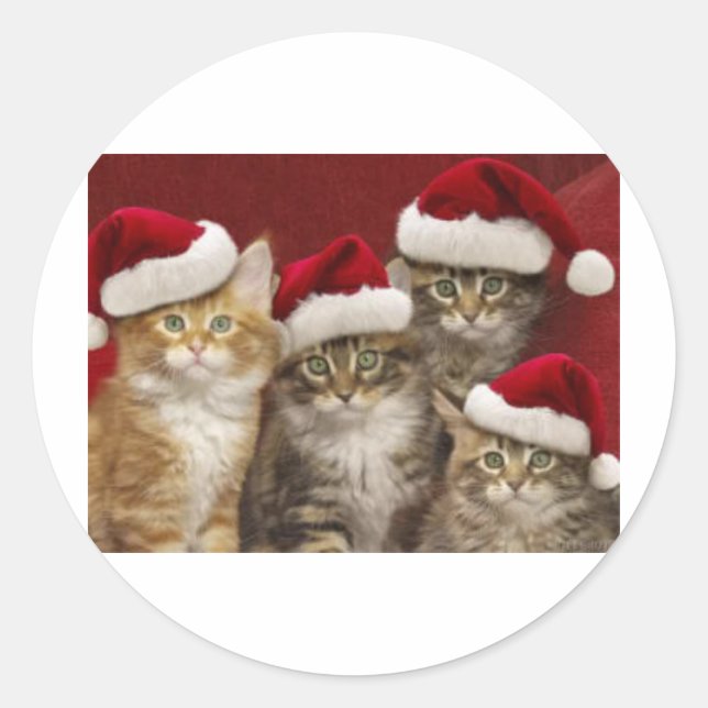 Adesivo Felinos de Natal (Frente)