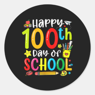Adesivo Feliz 100º Dia Da Escola 100 Dias De Ensino Escola