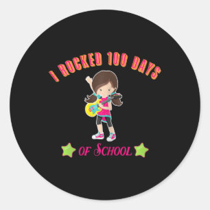 Adesivo Feliz 100º Dia da Escola Contando 100 Dias para G