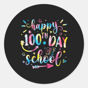 Adesivo Feliz 100º Dia De Camisa De Escola Para Estudantes