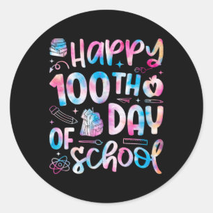 Adesivo Feliz 100º Dia De Professora Escolar 100 Dias De E