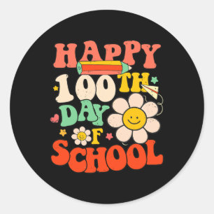 Adesivo Feliz 100º Dia De Professores Crianças De 100 Dias