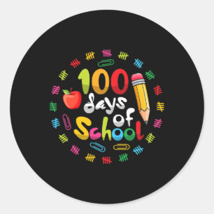 Adesivo Feliz 100º Dia de Professores Estudantes 100 Da