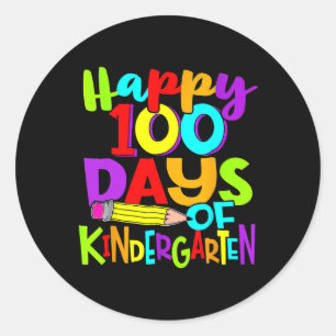 Adesivo Feliz 100º Dia Do Jardim De Infância 100 Dias De E