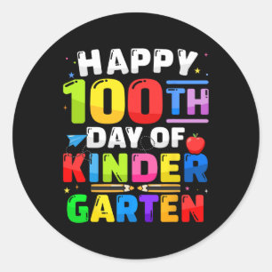 Adesivo Feliz 100º Dia Do Jardim De Infância 100 Dias Para