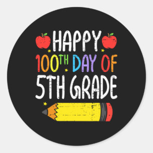 Adesivo Feliz 100º Dia dos Estudantes do 5º ano 10