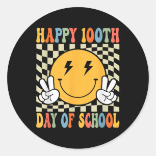 Adesivo Feliz 100 Dias 100º Dia de Professora Menino