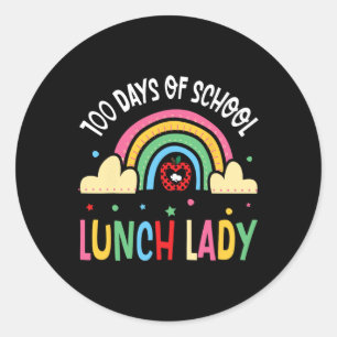 Adesivo Feliz 100 Dias De Almoço Escolar Lady Rainbow Cele