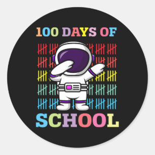 Adesivo Feliz 100 Dias De Crianças Escolares A Abater Astr
