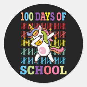 Adesivo Feliz 100 Dias De Crianças Escolares A Abraçar O A