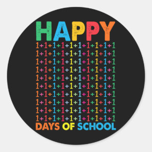 Adesivo Feliz 100 Dias De Escola Números De Matemática Pro
