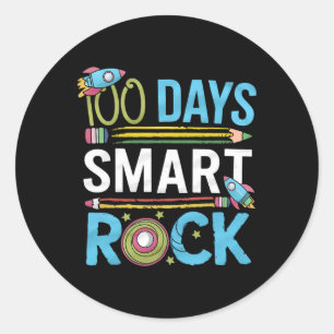 Adesivo Feliz 100 Dias De Escola Smart Rock K