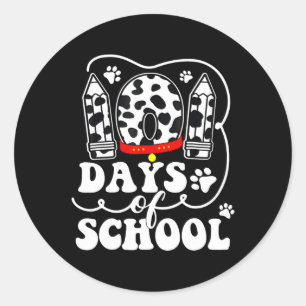 Adesivo Feliz 101 Dias de Ensino Cachorro Gelado Mais De 1