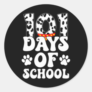 Adesivo Feliz 101 Dias de Ensino Cachorro Gelado Mais De 1