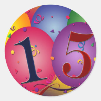 Adesivo Feliz 15 Birthday