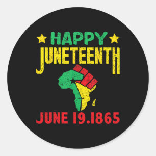 Adesivo Feliz 19 de junho História Negra Mês 19 de junho