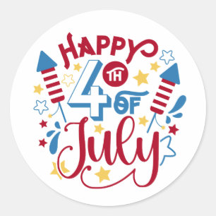 Adesivo Feliz 4 de julho
