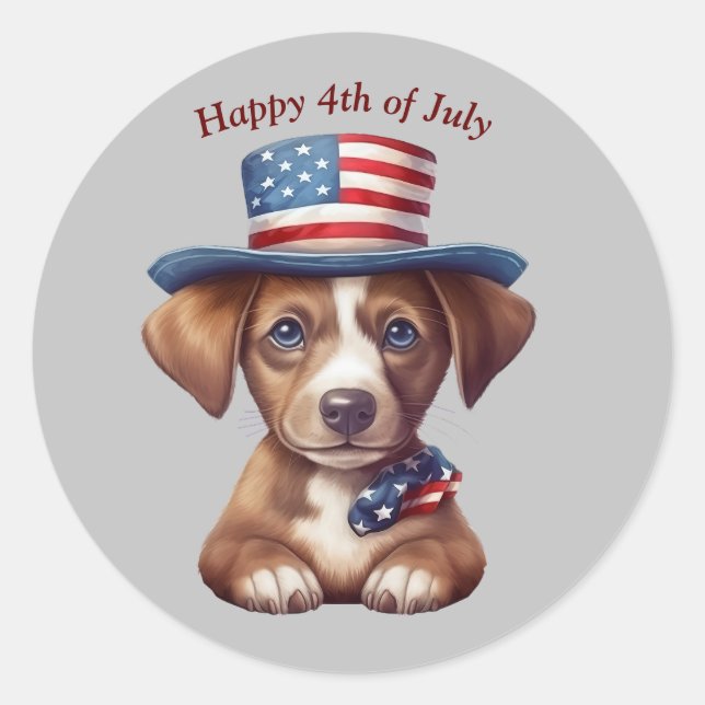 Adesivo Feliz 4 de julho (Frente)