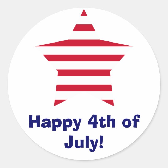 Adesivo Feliz 4 de julho! (Frente)