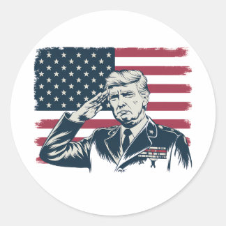 Adesivo Feliz 4 de julho Bandeira Americana Trump