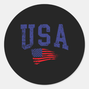Adesivo Feliz 4 de Julho Bandeira dos EUA Orgulho American