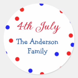 Adesivo Feliz 4 de julho Dia da Independência adicione o n