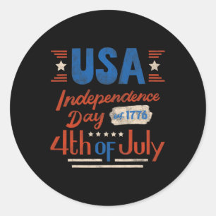 Adesivo Feliz 4 de Julho Dia da Independência EUA 4 de Jul