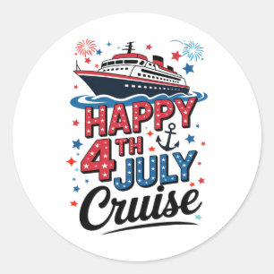Adesivo Feliz 4 De Julho, Família Cruise, Correspondência