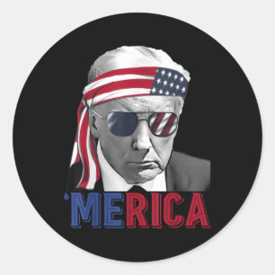 Adesivo Feliz 4 De Julho Merica Trump American Flag Usa