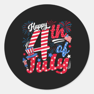 Adesivo Feliz 4 De Julho Nos Estados Unidos Bandeira Ameri