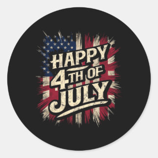 Adesivo Feliz 4 de Julho Patriótico Bandeira Aamericana 4 