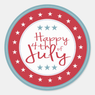 Adesivo Feliz 4 de julho Stars Stickers