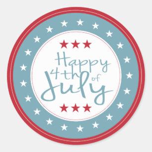 Adesivo Feliz 4 de julho Stars Stickers