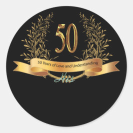 Adesivo Feliz 50º aniversário de casamento Carrinhos de sa
