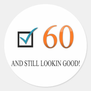 Adesivo Feliz 60º aniversário