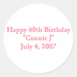 Adesivo Feliz 60º aniversário