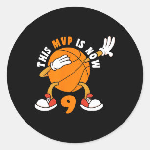 Adesivo Feliz 9 de aniversário, 9 anos Mvp Bysketbyll 9º B