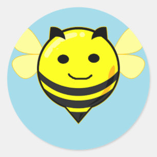 Adesivo Feliz abelha em azul