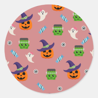 ADESIVO FELIZ ABÓBORA FRANKIE E GHOST HALLOWEEN